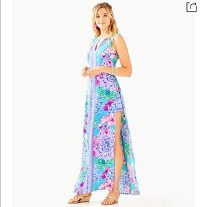 Lilly Pulitzer DONNA MAXI ROMPER IN MULTI LILLYS HOUSE